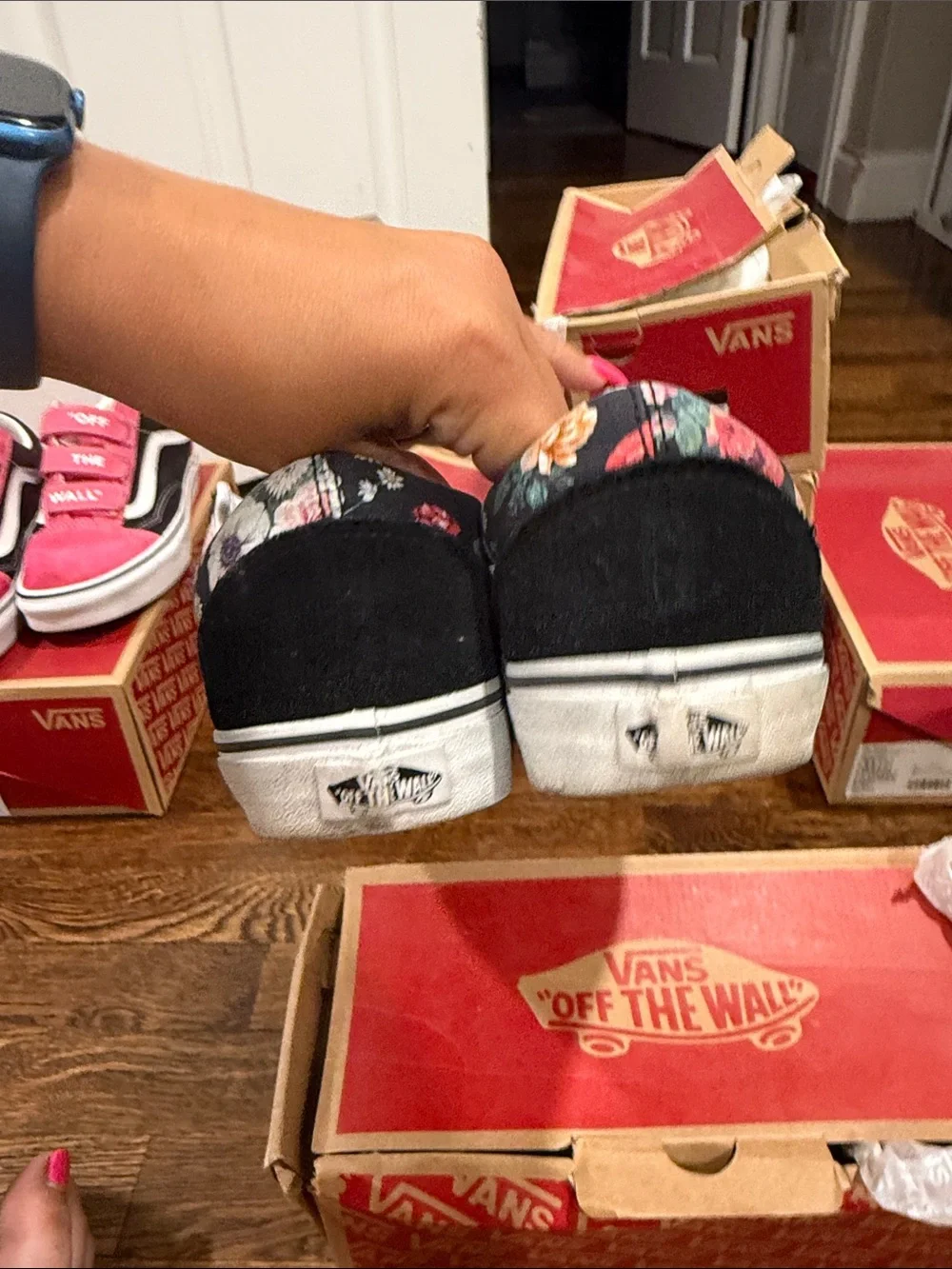 Vans Old Skool Black Floral Canvas & Suede Sneakers
